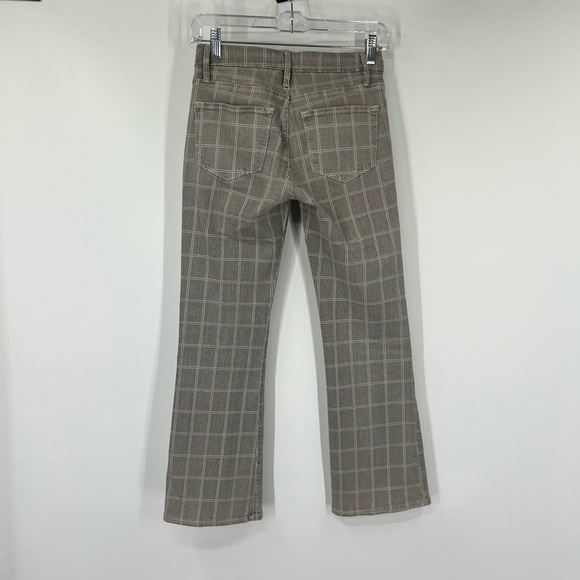 Frame Denim Le Crop Mini Bootcut Jeans in Pine Plaid - Picture 5 of 8